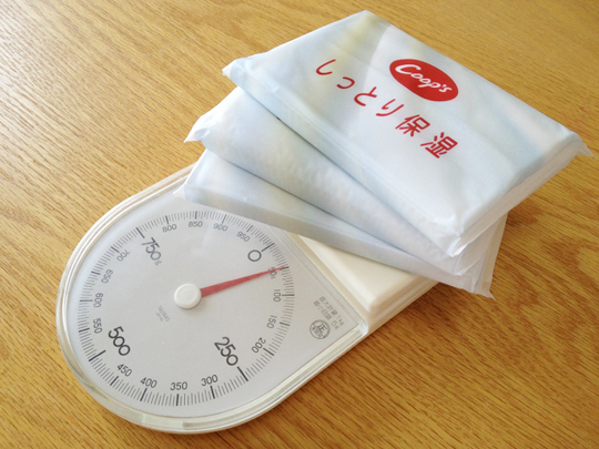 ティッシュの重さ